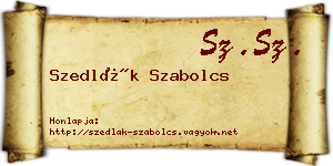 Szedlák Szabolcs névjegykártya